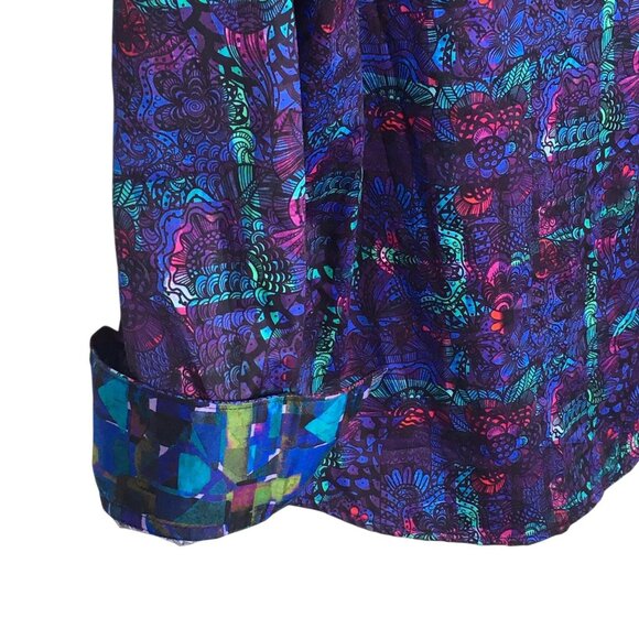 Robert Graham Shirt Mens 2XL Multi Hardrock Classic Fit Button Front Abstract - Picture 10 of 16